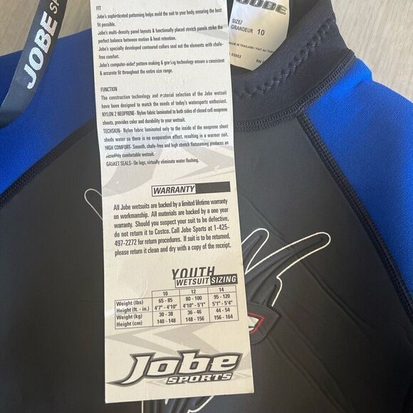 Jobe surf wet suit unisex size 10 kids - Picture 4 of 4